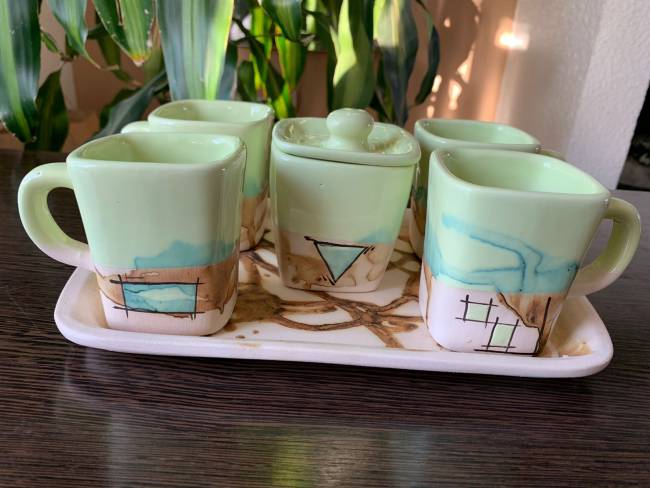 Luces Ceramica  Arte por amor - Set 4 tazas grandes de te +