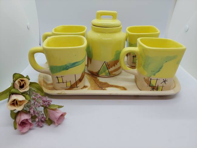 Luces Ceramica  Arte por amor - Set 4 tazas grandes de te +